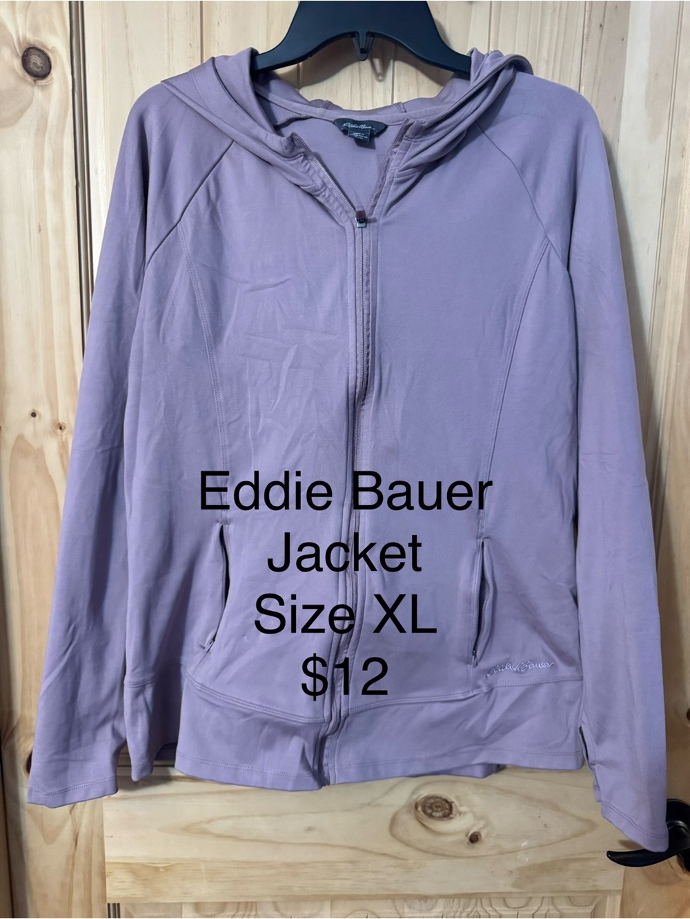 Eddie Bauer Dusty Lavender Hooded Utility Jacket